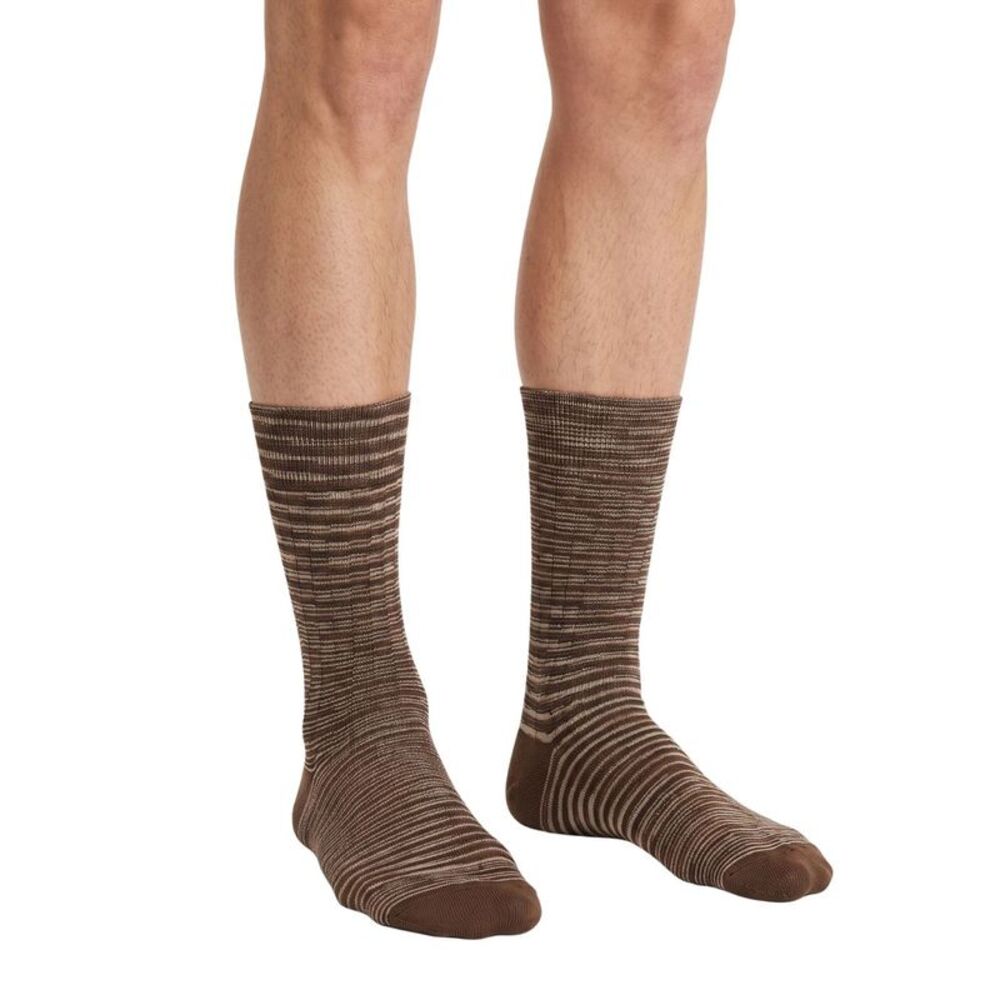 Missoni Light Brown Mens Textured Ribbed Crew Socks-M